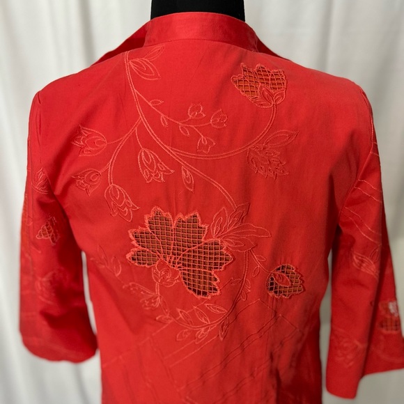 Birch Hill deep peach embroidered jacket - Picture 3 of 6